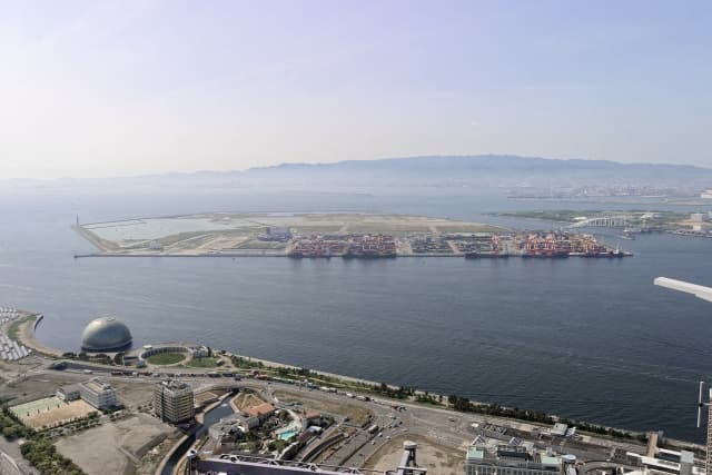 夢洲 展望台からの写真